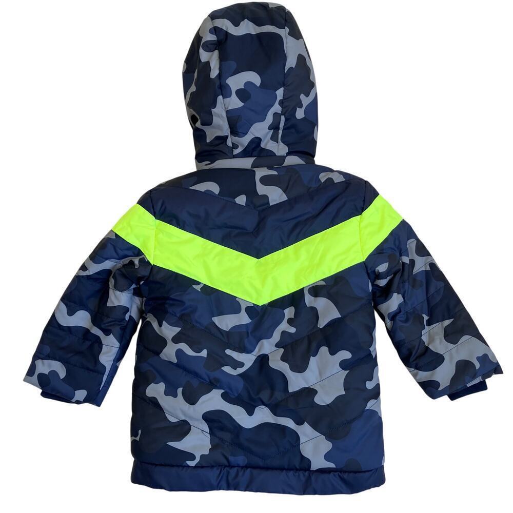 Egg New York Nwt Sz 2t Toddlers Winter Puffer Jacket Sherpa Lined Hooded Camo — image 4 of 8